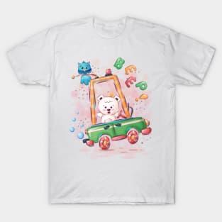 Polar bear in car T-Shirt